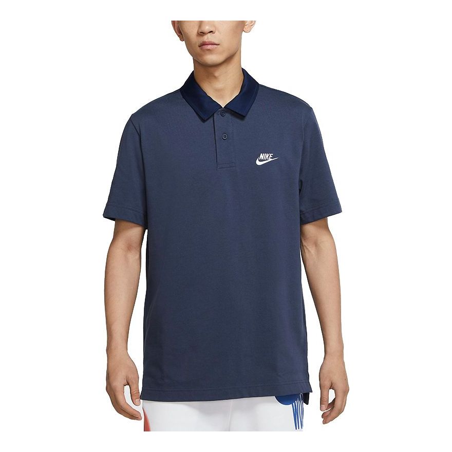 Поло тениска Nike Sportswear Athleisure Short Sleeve Polo Shirt Синьо | DD4713-437, 0