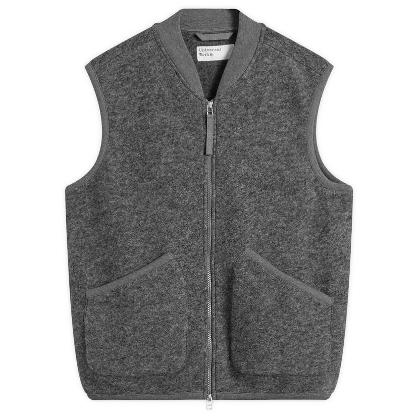 Жилетка Universal Works Wool Fleece Zip Waistcoat by Universal Works Сиво | 00015-GMA