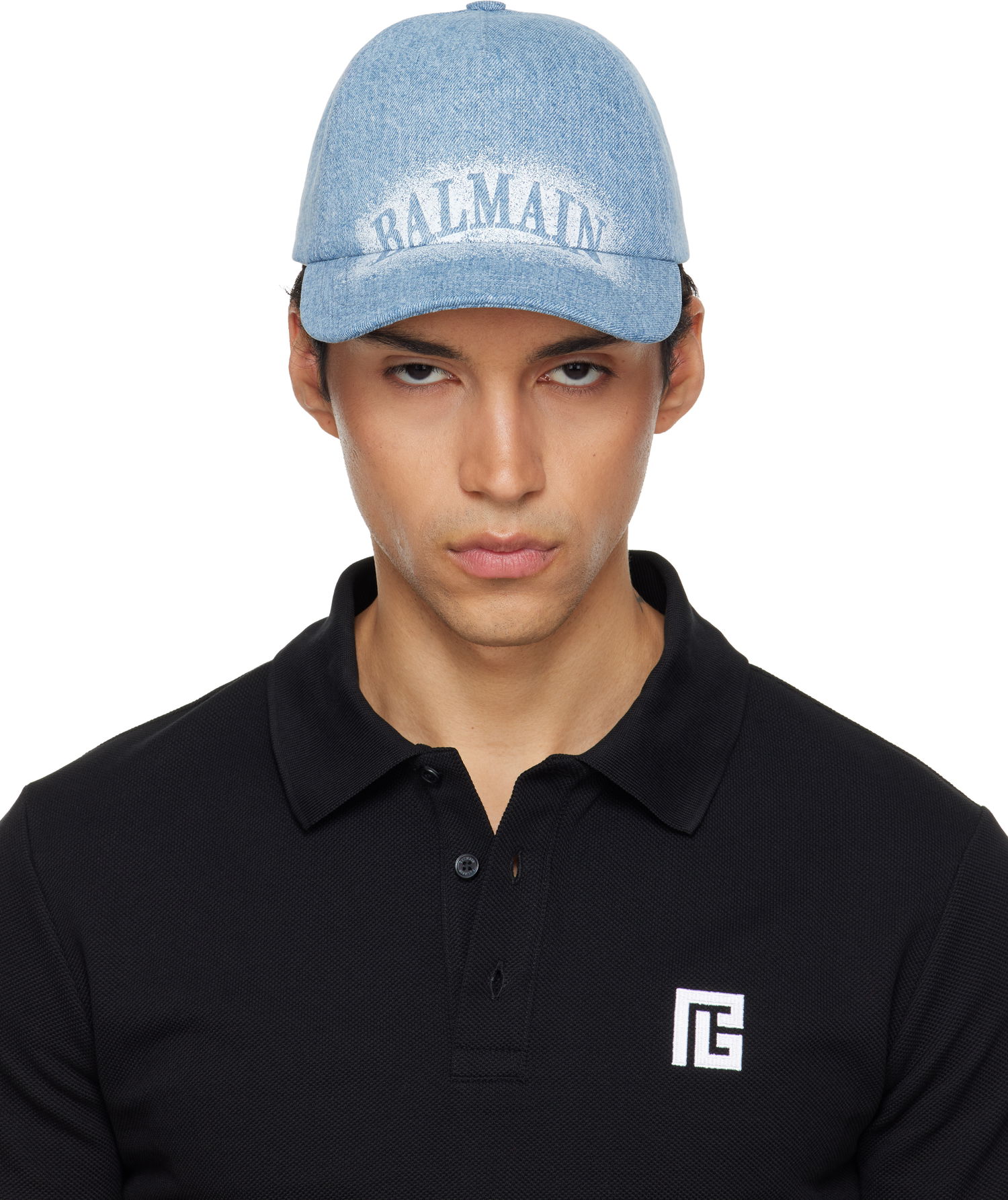 Шапка с козирка Balmain Denim Cap Синьо | GH1XA562DG11, 0