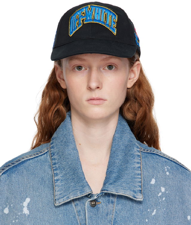 Black Mixed-Patch Cap