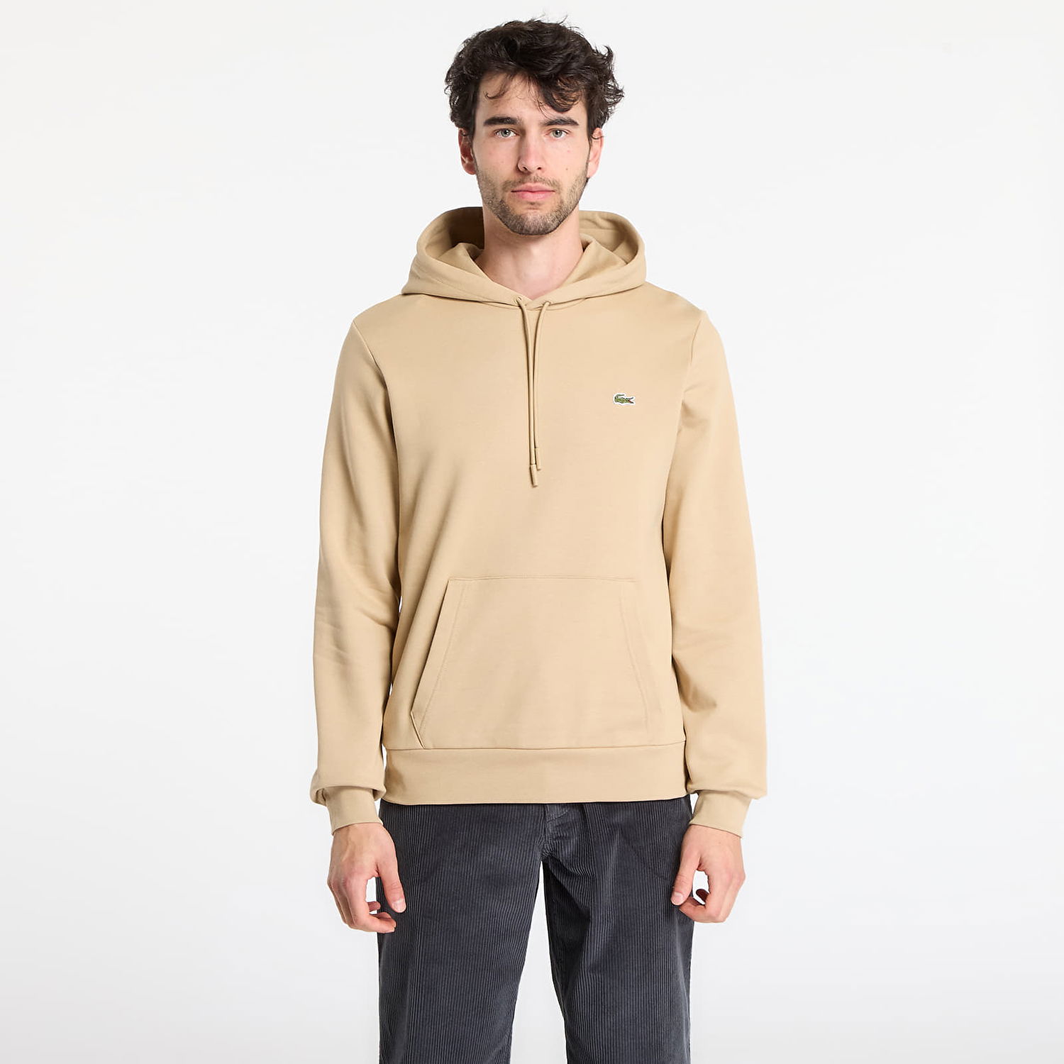 Суитчър Lacoste Hoodie with Kangaroo Pocket Бежово | SH9839 02S, 0