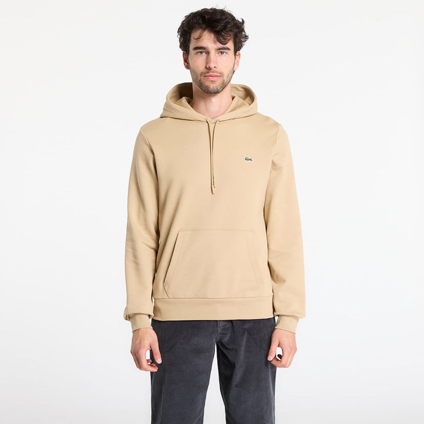 Суитчър Lacoste Hoodie with Kangaroo Pocket Бежово | SH9839 02S