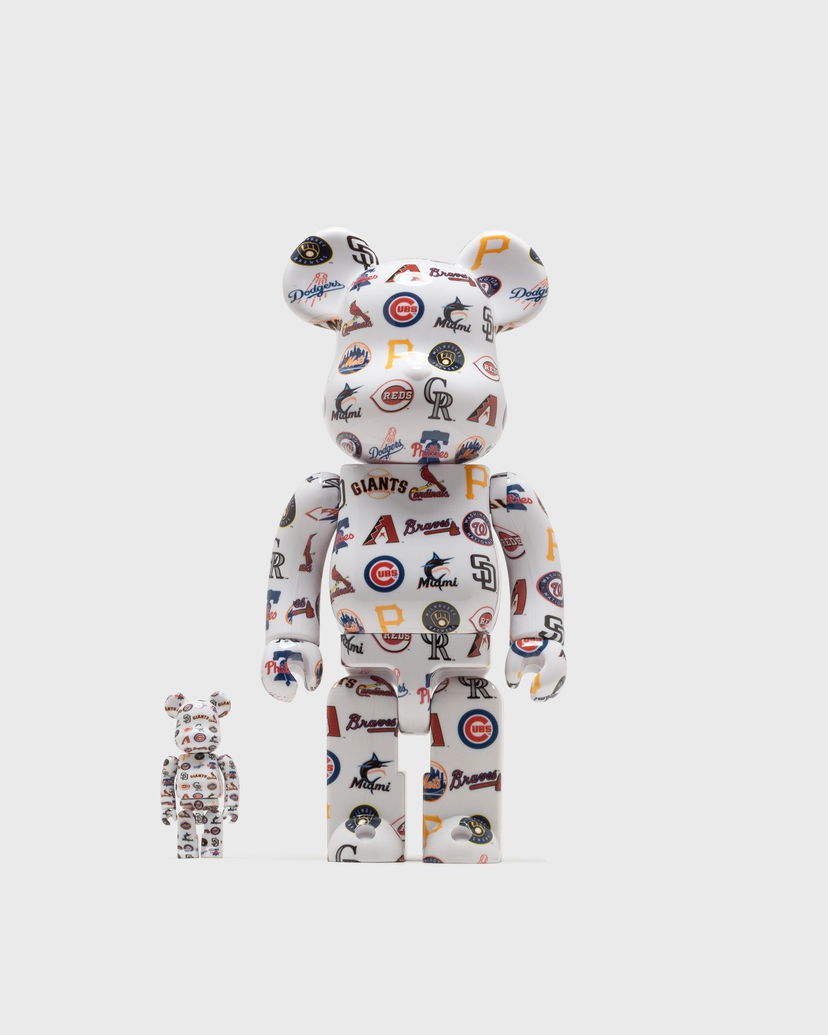 Колекционерско Medicom Toy MLB NATIONAL LEAGUE 100% & 400% BE@RBRICK Set Бяло | MED1196