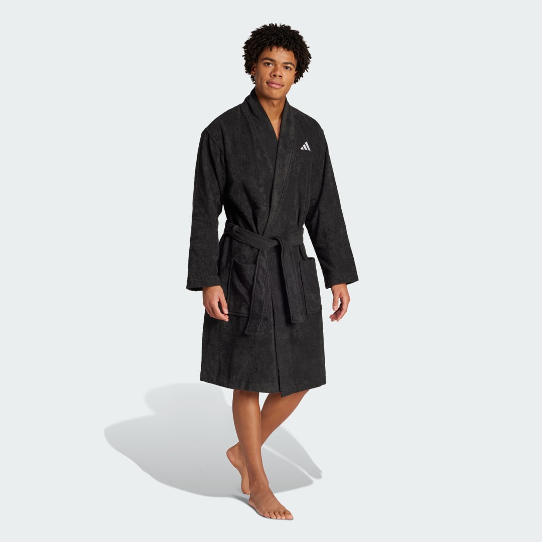 Пижама adidas Performance Black Bathrobe Черно | JG5823, 1