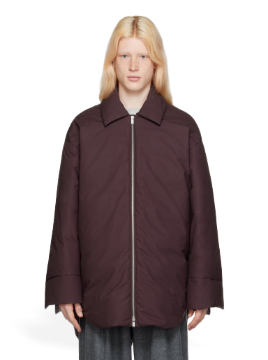 Яке Jil Sander Shirt Down Jacket Бургунди | J47AF0122_J45153