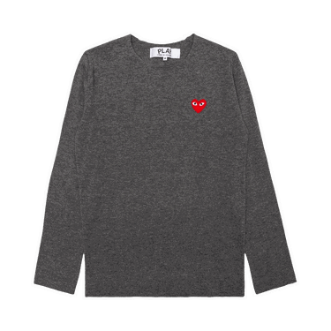 Пуловер Comme des Garçons PLAY Red Heart Crewneck Сиво | AZ N068 051 3, 0