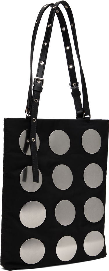 Голяма пазарска чанта We11done We11done Round Studded Mini Tote Черно | WD-AB0-25-476-U-BK, 1