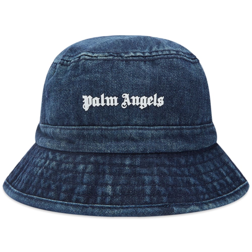 Шапка Palm Angels Denim Logo Bucket Hat Синьо | PMLA033F22DEN0014501, 0