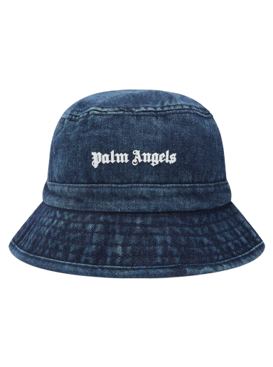 Шапка Palm Angels Denim Logo Bucket Hat Синьо | PMLA033F22DEN0014501