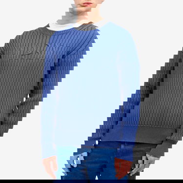 Пуловер Marni Marni Men's Ribbed Crew Knit Sweater with Logo, Size 48 Синьо | GCMG0430A0-UFC950-00B53, 2