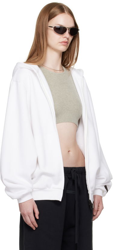 Суитчър Fear of God ESSENTIALS 90s Fleece Zip-Up Hoodie Бяло | 192SP257444FW, 1