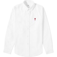 Риза AMI Button Down Logo Oxford Shirt Бяло | BFUSH130-CO0031-168, 2