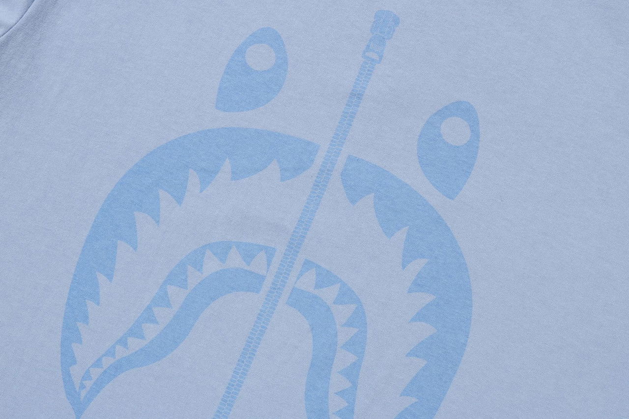 Тениска BAPE Bape Pigment Shark Tee Sax Синьо | 001TEJ301023M-SAX, 1