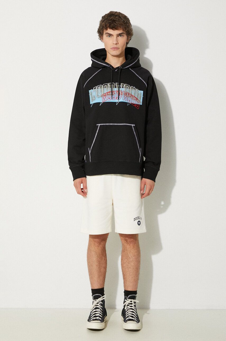 Суитчър WOOD WOOD Fred IVY Assemblage Hoodie Черно | 12245604.2493, 1