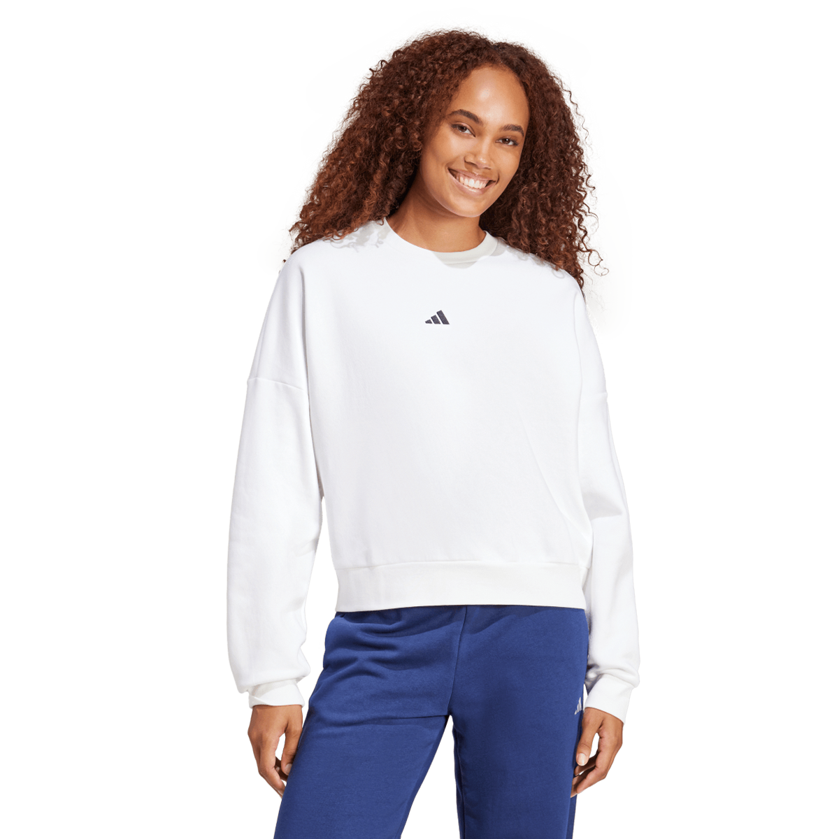 Суитчър adidas Originals Studio Lounge Fleece Cropped Sweatshirt Бяло | JI6059, 0