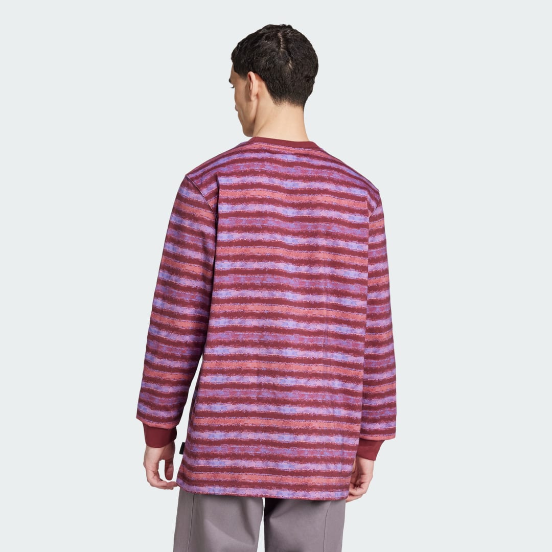 Тениска adidas Originals 90s Long Sleeve Stripe Лилаво | JL6153, 1
