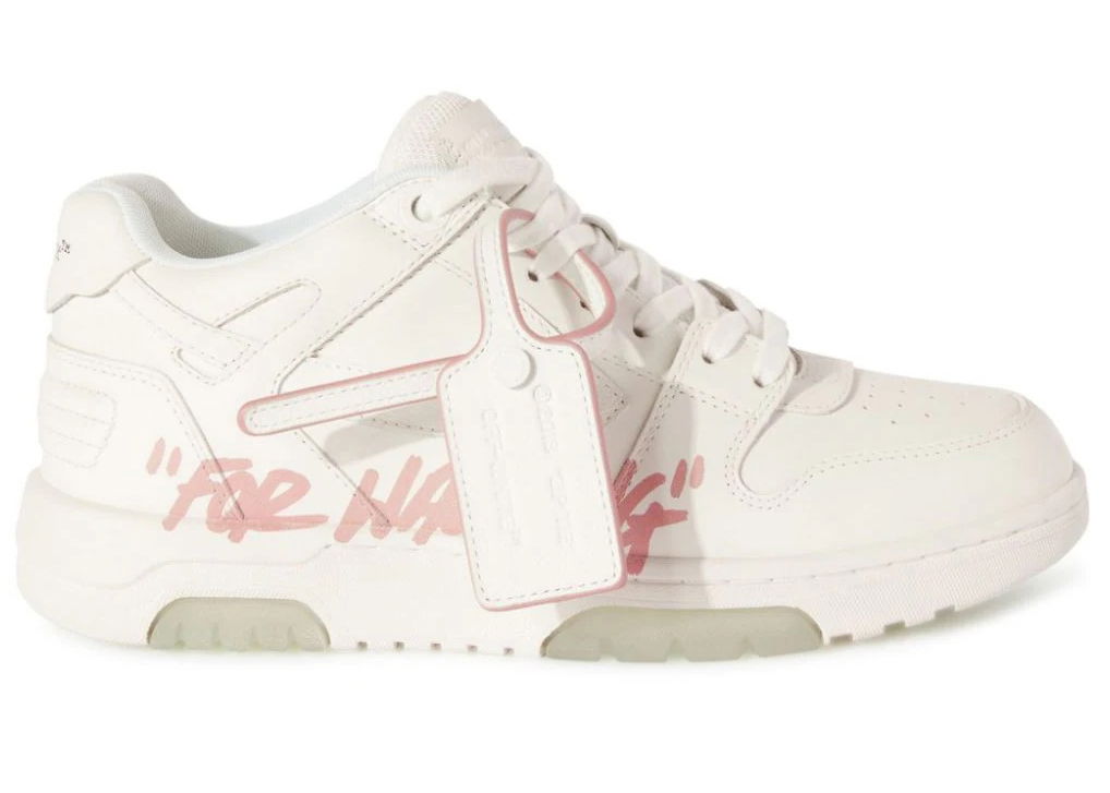 Кецове и обувки Off-White Out Of Office ''For Walking'' White Pink (Women's) Бяло | OWIA259C99-LEA007-0130, 0