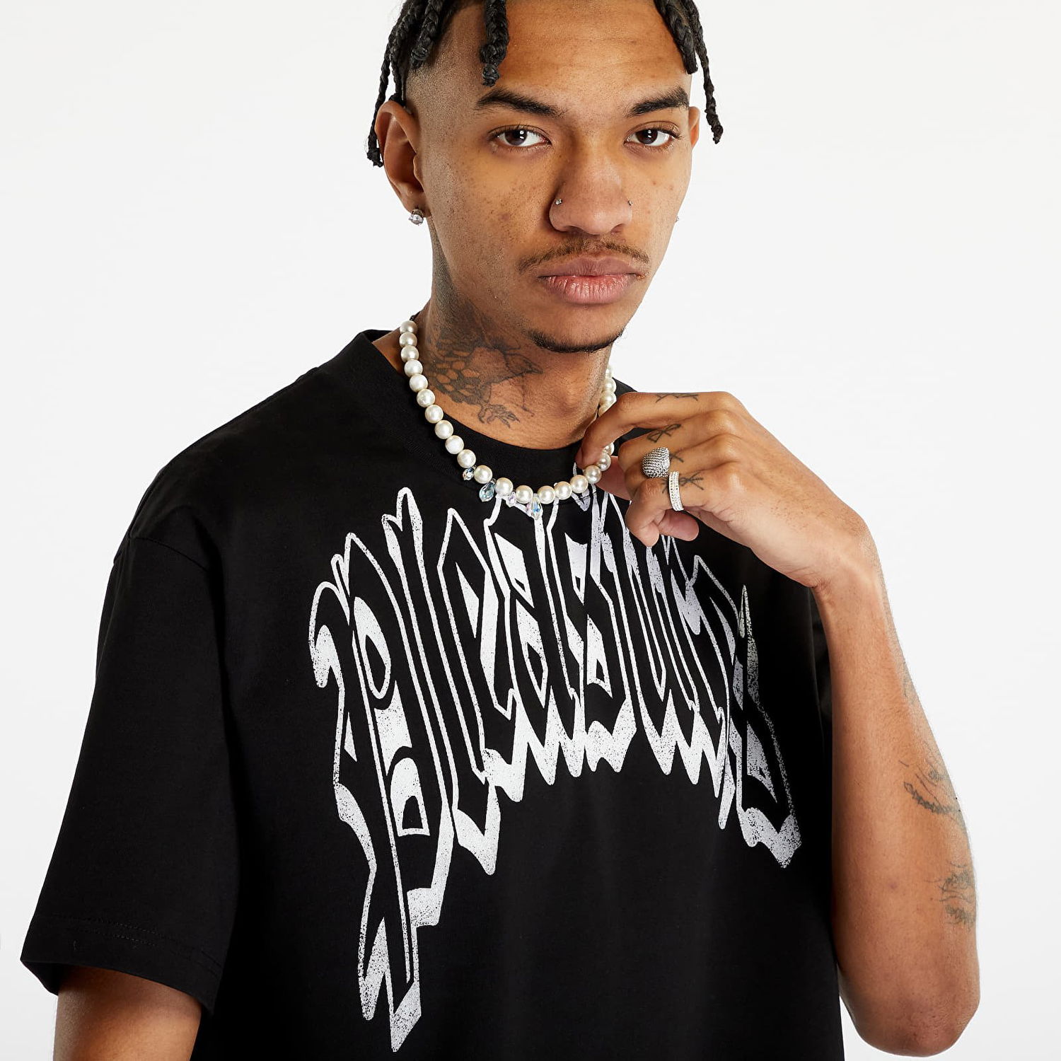 Тениска Pleasures Twitch Heavyweight T-Shirt Черно | P23SP028 BLACK, 0