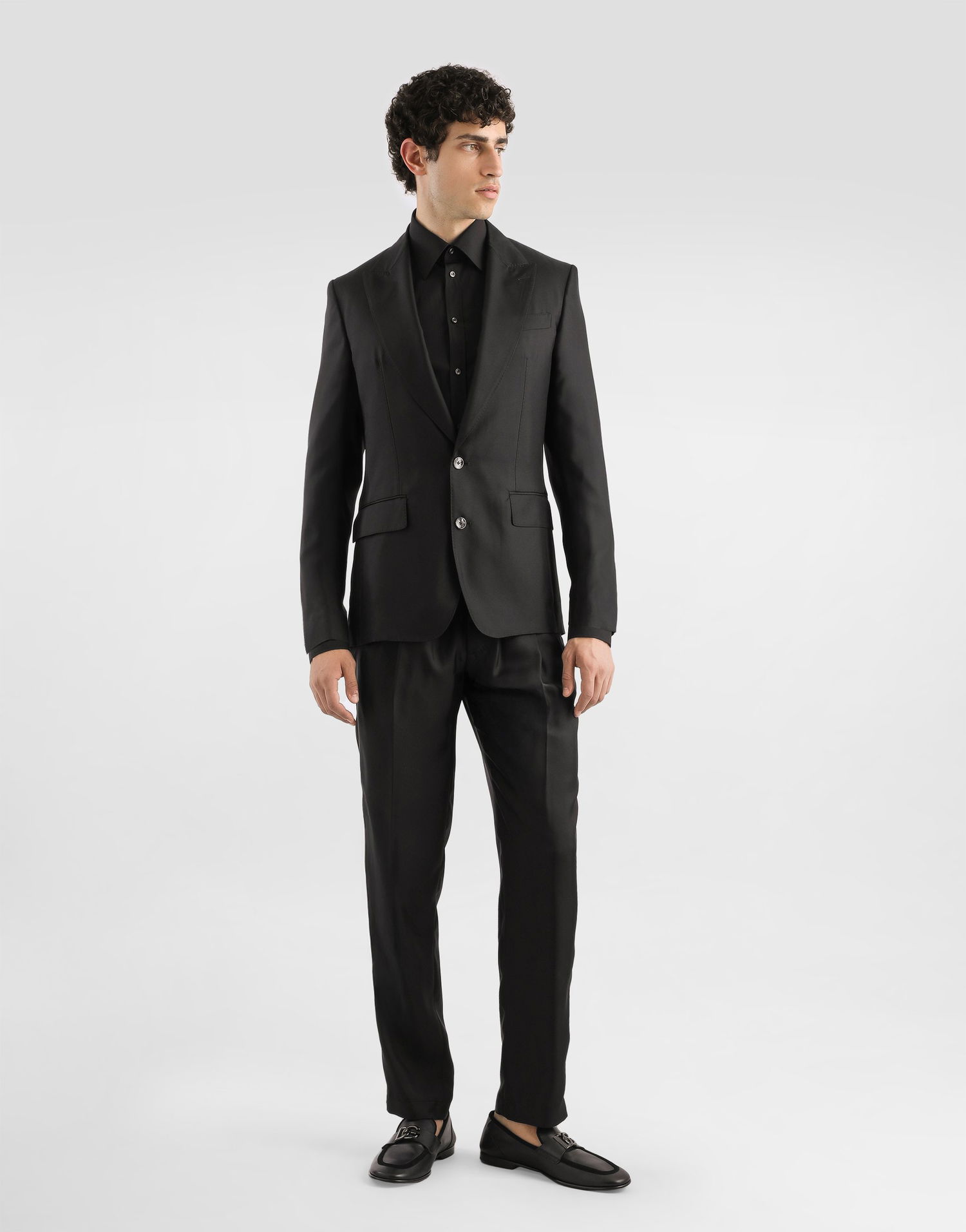 Панталони Dolce & Gabbana Dolce & Gabbana Silk Twill Jogging Trousers Черно | GP12QTFU10SN0000, 1