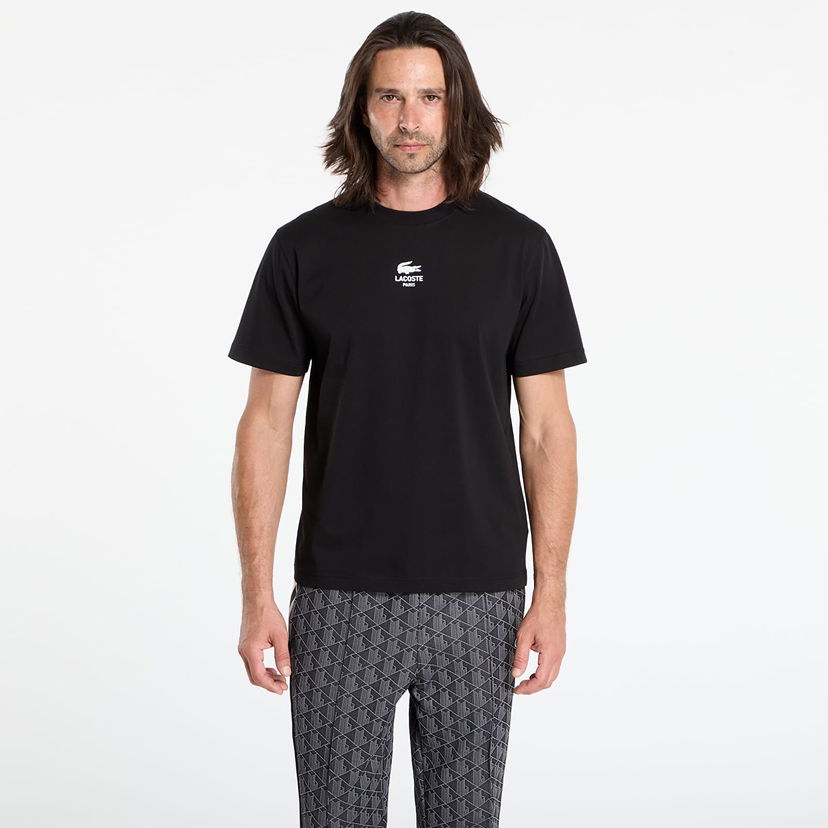 Тениска Lacoste T-Shirt Paris Черно | TH2739 031