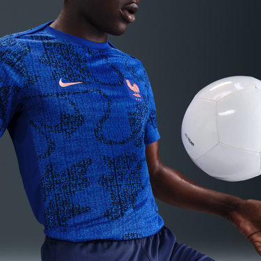 Фланелка Nike FFF Academy Pro Dri-FIT Pre-Match Short Sleeve Soccer Jersey Синьо | FZ9710-438, 3