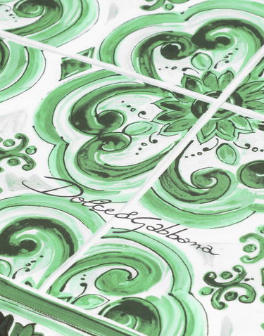Аксесоари Dolce & Gabbana Dolce & Gabbana Set of 2 Cotton Sateen Pillowcases with Green Tile Print Зелено | TCES02TCAKFUV009, 3