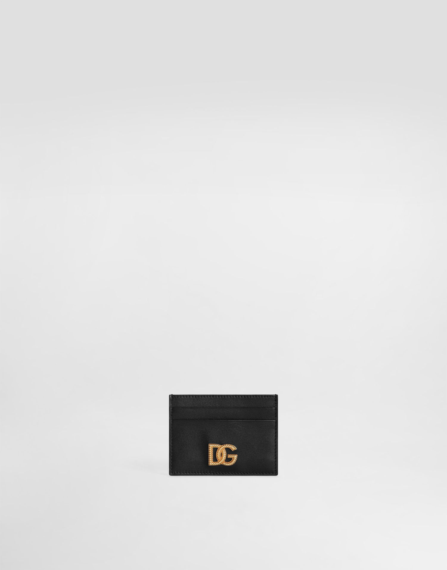 Портфейл Dolce & Gabbana Woven Dg Logo Leather Card Holder Черно | BI0330AK27480999, 0