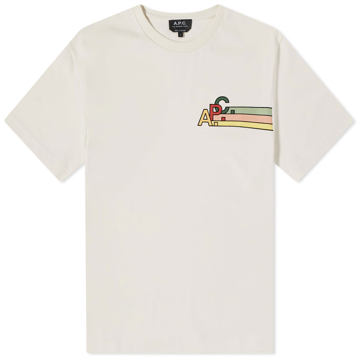 Тениска A.P.C. Isaac Logo T-Shirt Бежово | COEZC-H26327-AAG, 0