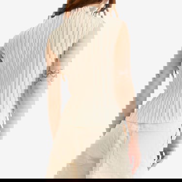 Тениски и потници Pleats Please Issey Miyake Issey Miyake Pleats Please Rib Knit Short Sleeve Top Бяло | PP56KK851-02, 3