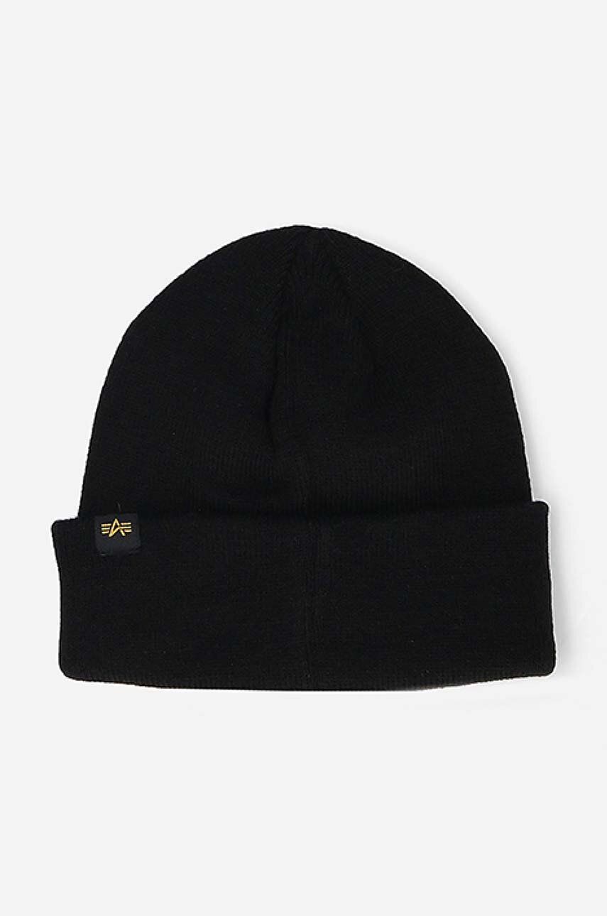 Шапка Alpha Industries Beanie Thin Knit Черно | 168910.94, 1