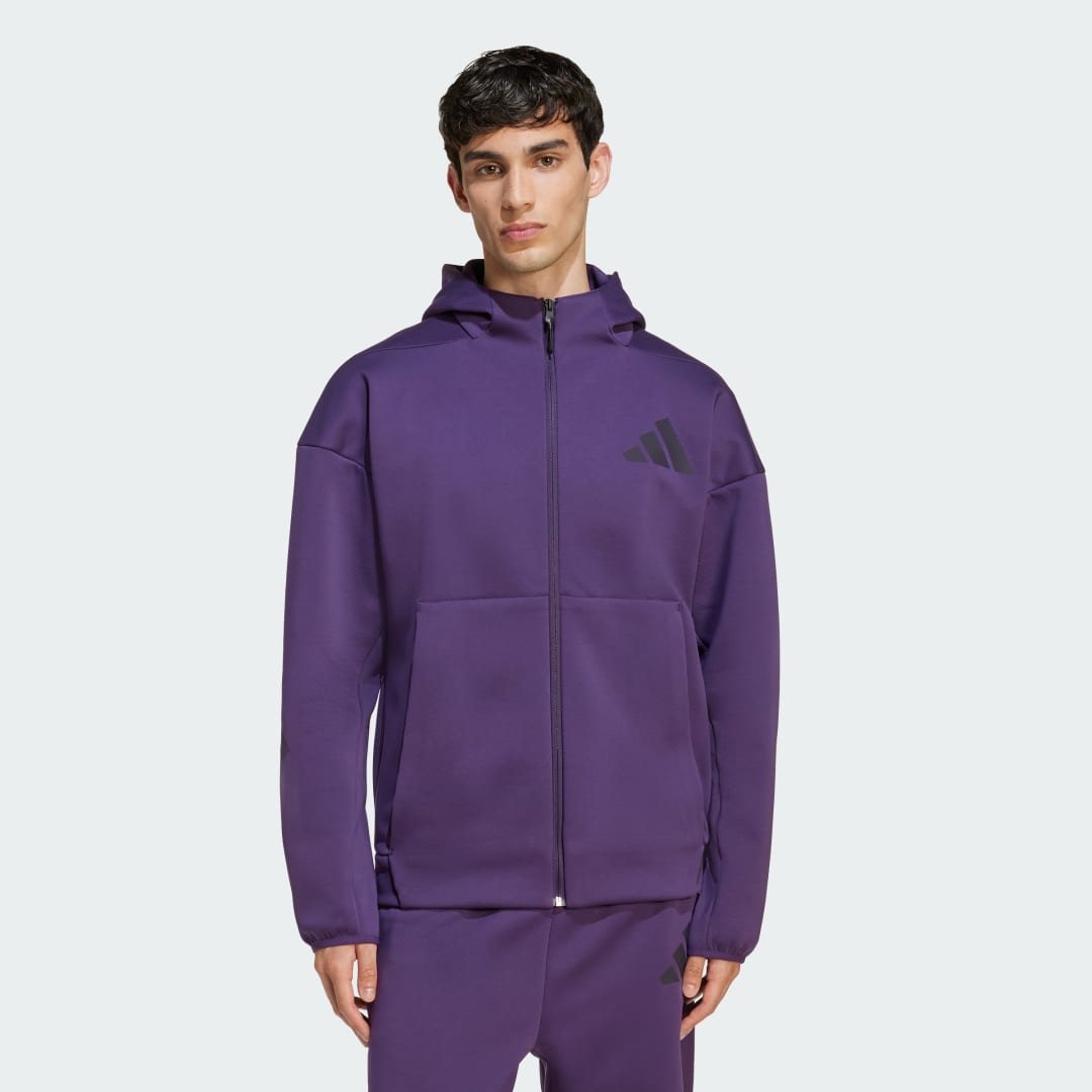 Яке adidas Performance Z.N.E. Full-Zip Hooded Jacket Лилаво | KB7124, 0