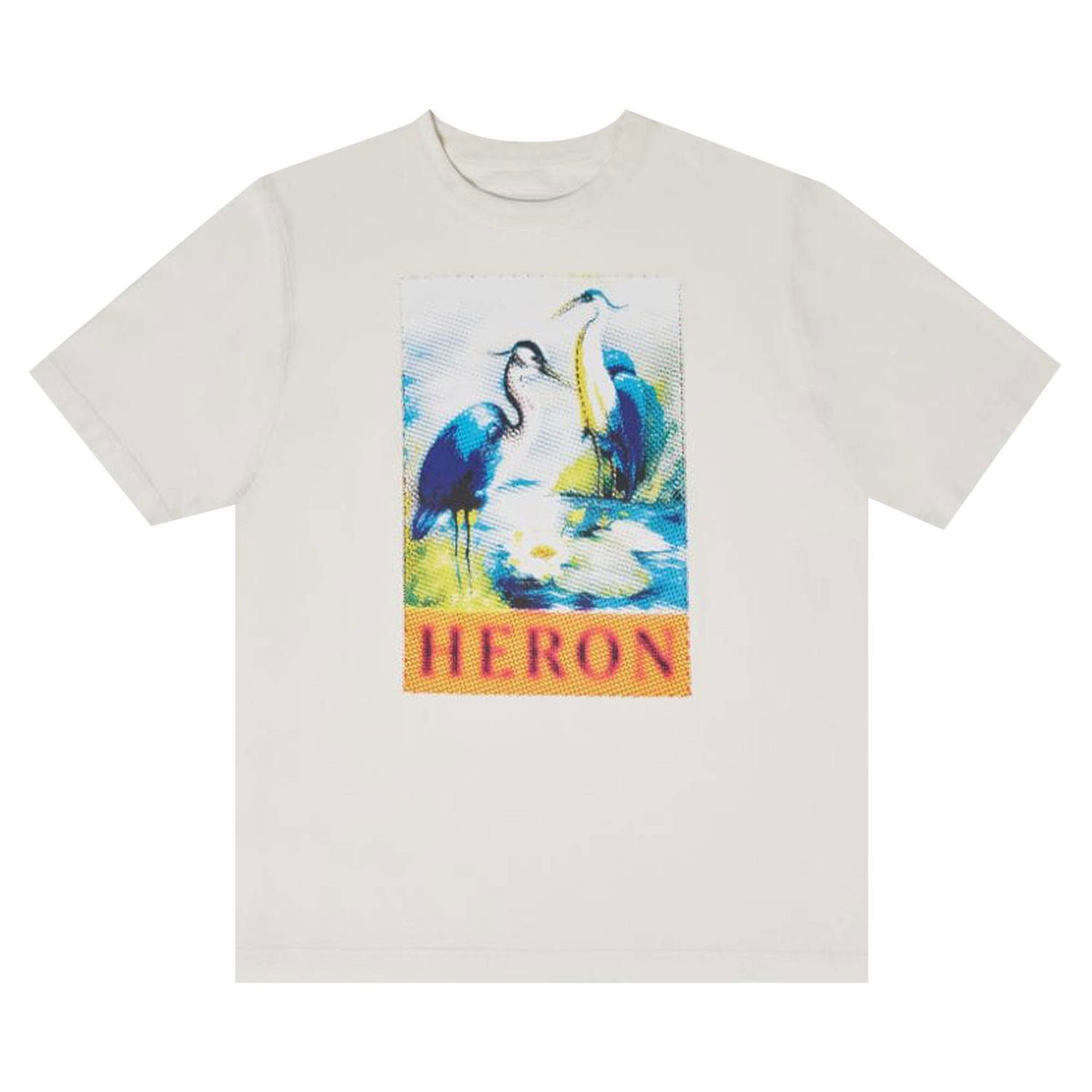 Тениска HERON PRESTON Halftone Heron Short-Sleeve Tee Бяло | HMAA032F22JER0140146, 1