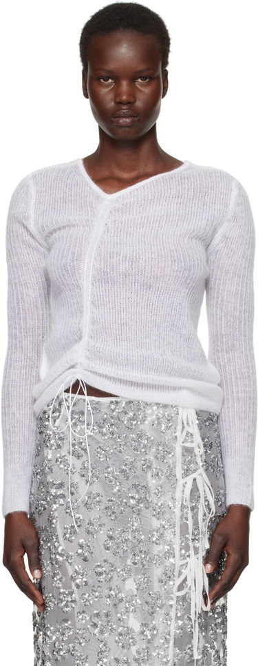 Пуловер Cecilie Bahnsen Cecilie Bahnsen Ussi Knit Sweater Бяло | 4.24KNI51004 USSI PULLOVER, 0