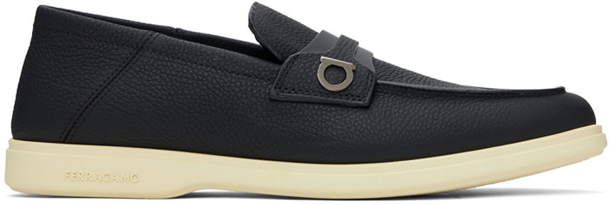 Кецове и обувки FERRAGAMO Ferragamo Deconstructed Gancini Ornament Loafers Черно | 768454, 0
