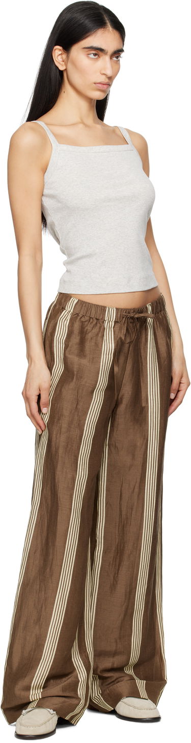 Панталони rag & bone rag & bone Olivia Linen Trousers Кафяво | WAW25S70219321, 3