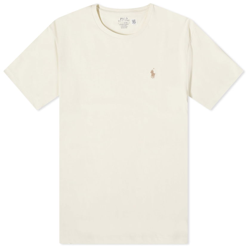 Поло тениска Polo by Ralph Lauren Custom Fit T-Shirt "Parchment Cream" Бежово | 710671438350