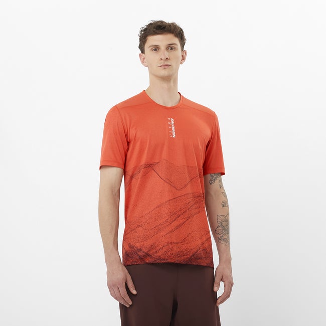 Тениска Salomon S/LAB Ultra Print T-Shirt Оранжево
 | LC2449700, 0