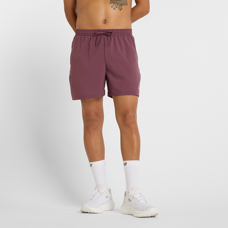 Къси панталони New Balance Men's Athletic Shorts Лилаво | NBMS41227FDP, 0