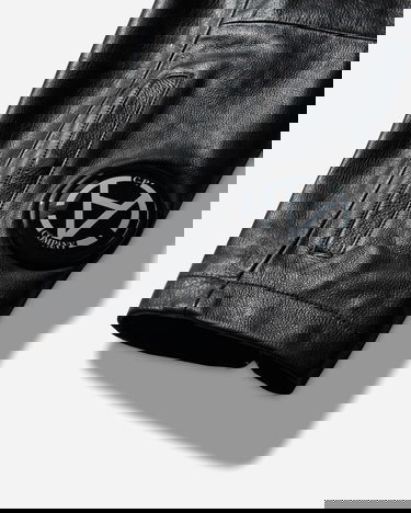 Яке C.P. Company Slam Jam Leather Mille Jacket with Goggle Hood Черно | 19CSOW700S 001, 6