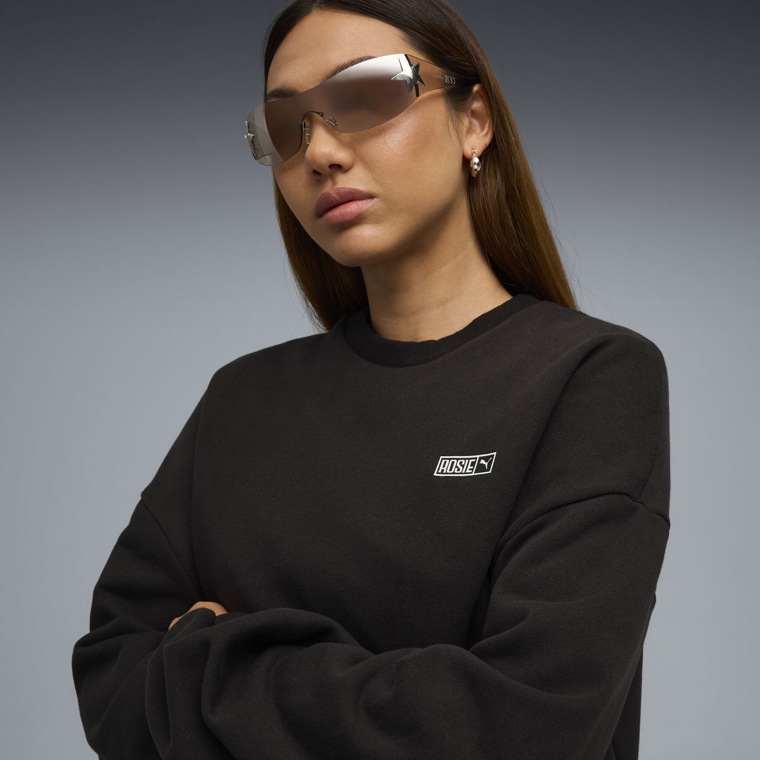 Суитчър Puma PUMA x ROSÉ Oversized Sweatshirt Черно | 633803_01, 1