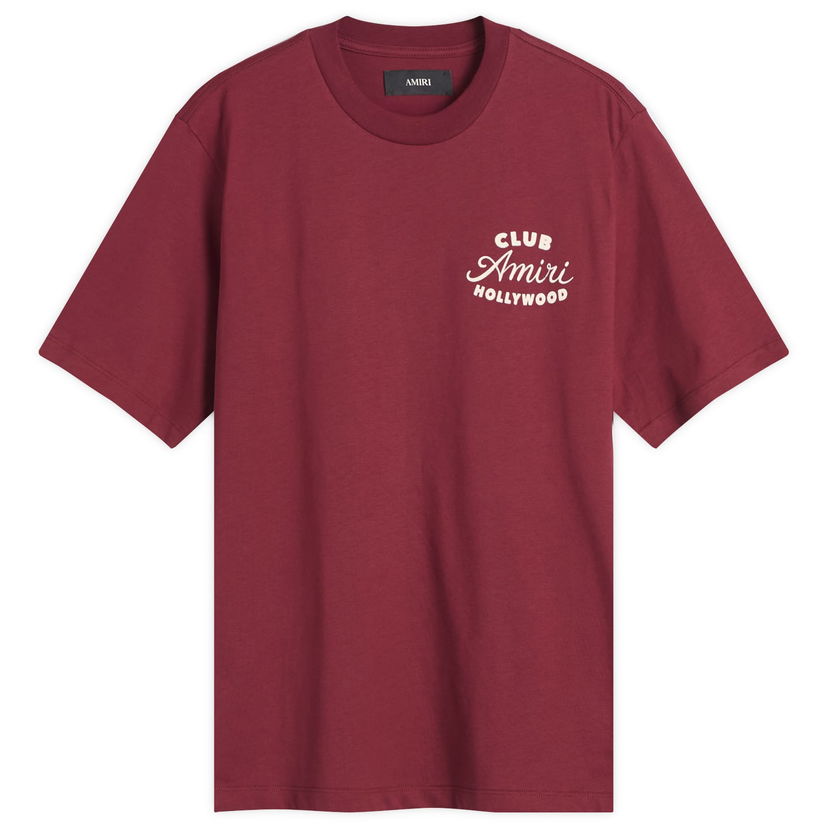 Тениска AMIRI Amiri Club T-Shirt, Size Large Бургунди | AMJYTE1254-WN