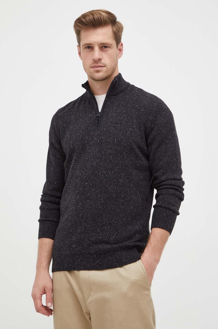 Пуловер Barbour Sweater With Half Zipper Черно | MKN1187, 0