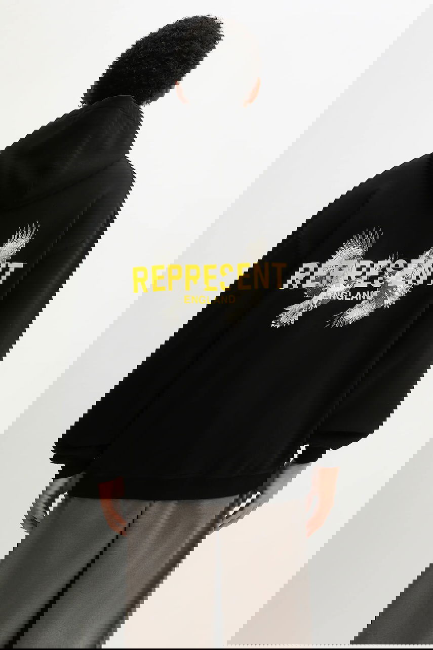 Суитчър Represent Clo Graphic Cotton Hoodie LEGACY FALCONS Черно | MLM100734, 0