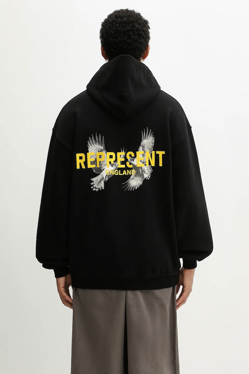 Суитчър Represent Clo Graphic Cotton Hoodie LEGACY FALCONS Черно | MLM100734