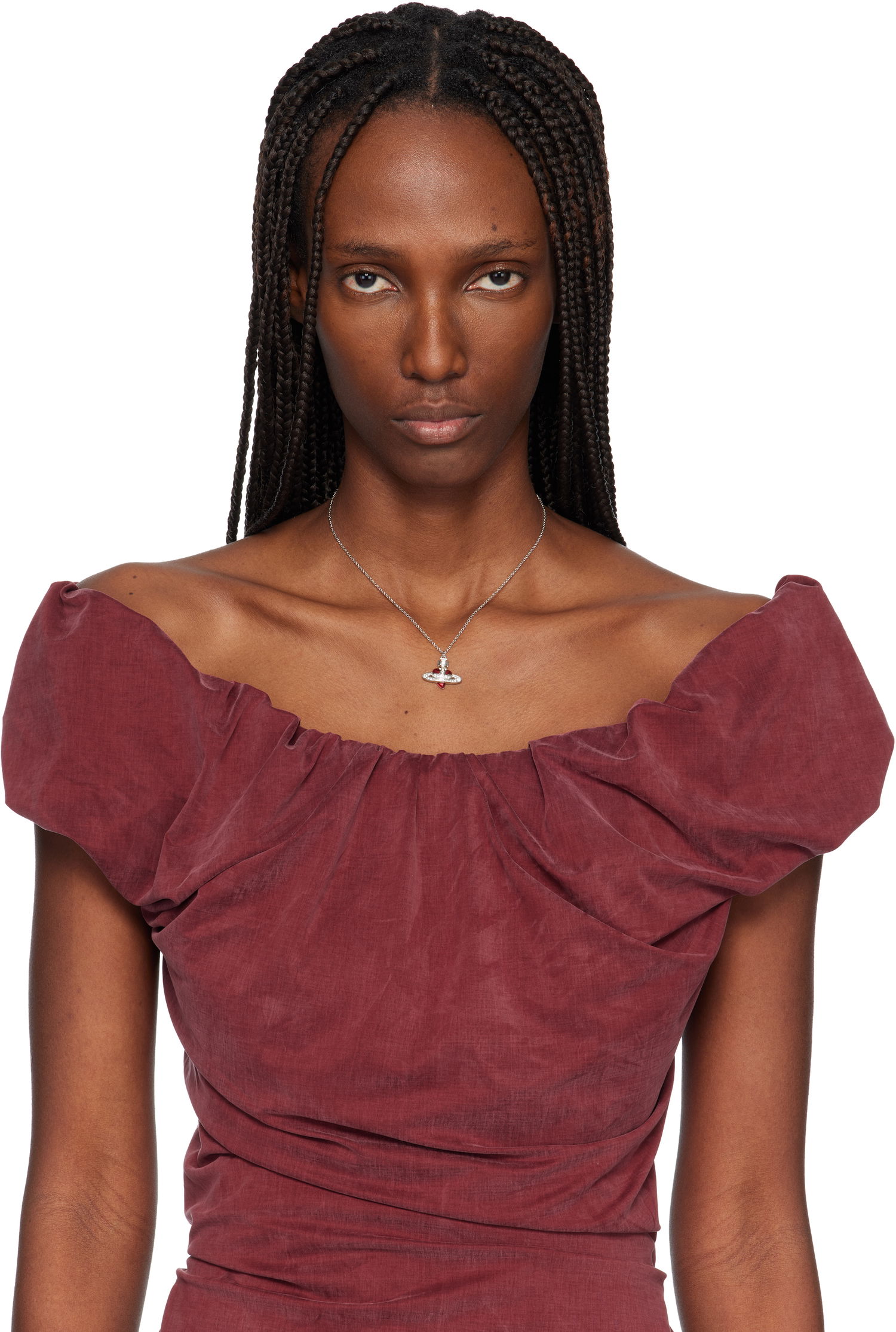 Колие Vivienne Westwood Diamante Heart Pendant Necklace Многоцветен | 630203BM-02P383-CN, 1