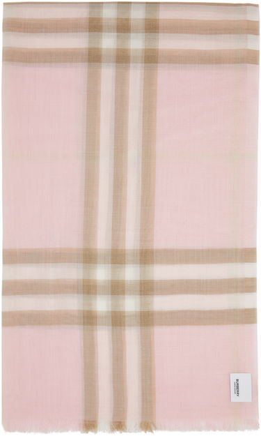Шал Burberry Gauze Giant Check Scarf Pink Розово | 8019462, 0