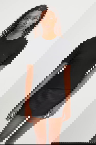 Тениска Carhartt WIP Philipa Ribbed Short Sleeve Fitted T-Shirt Черно | I035471.89XX, 0