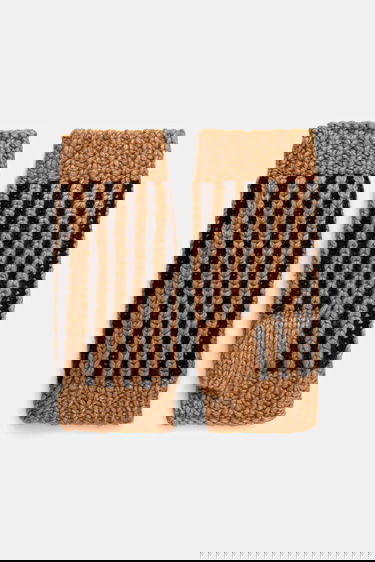 Аксесоари UGG CHUNKY Knitted Striped Wool Blend Hat and Fingerless Gloves Set Многоцветен | 103605, 2