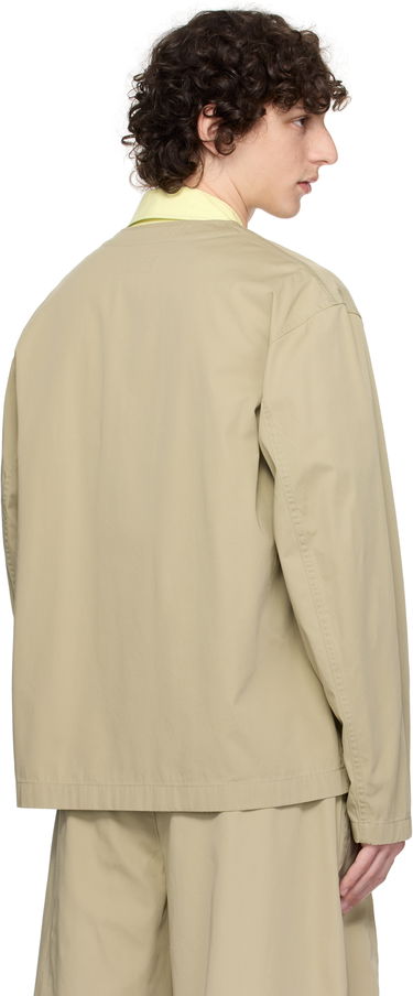 Риза LEMAIRE Lemaire Collarless Overshirt Бежово | OV1011 LF1352, 2