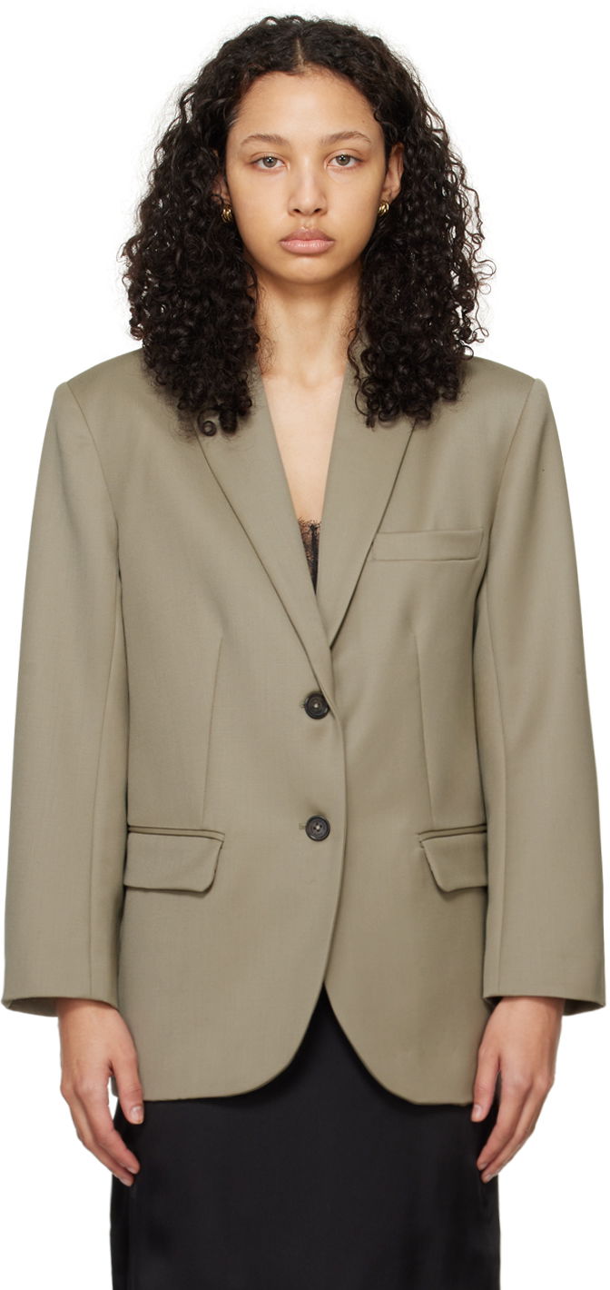 Палта Anine Bing Quinn Single-Breasted Blazer Зелено | A-01-7073-250, 0